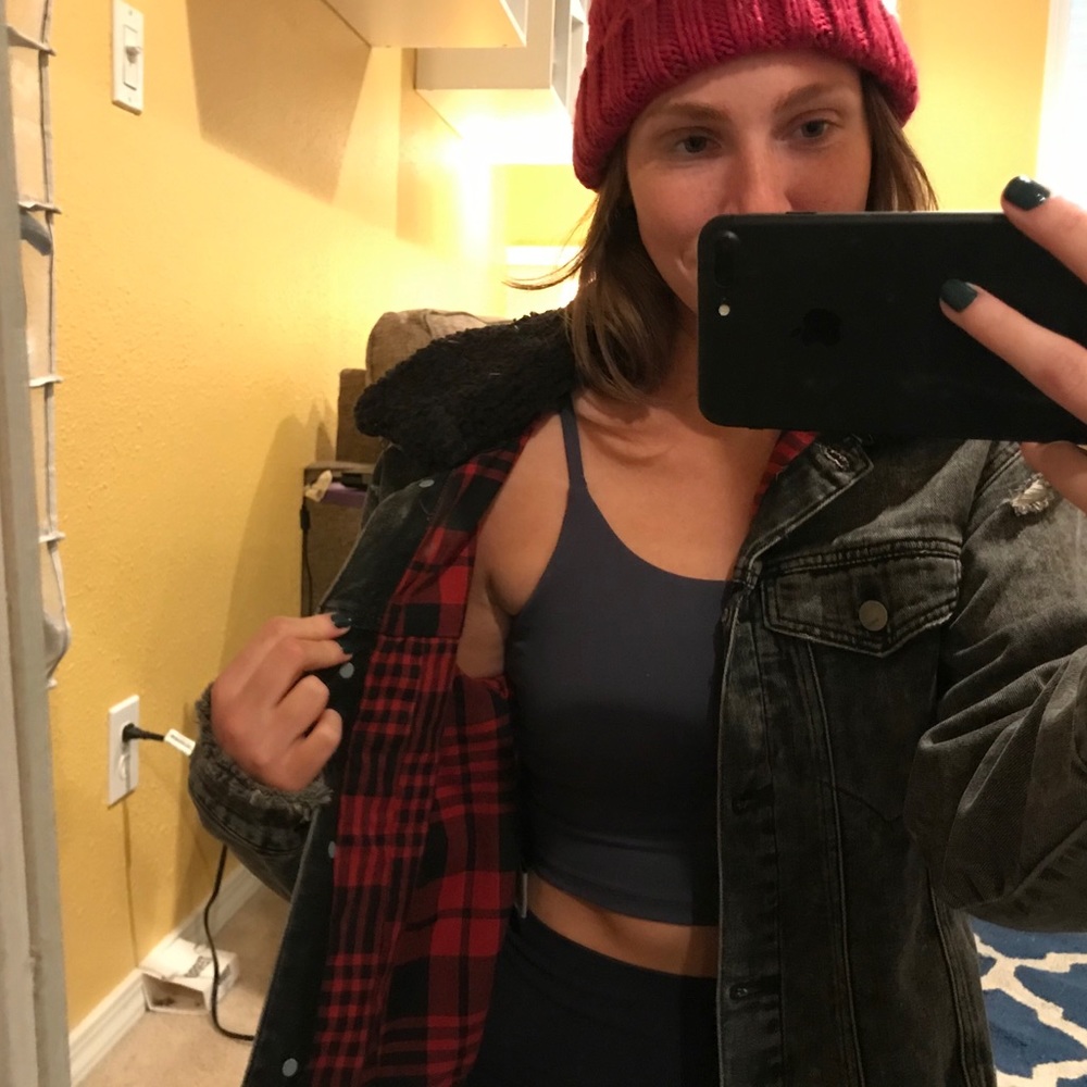 Tractr black jean jacket